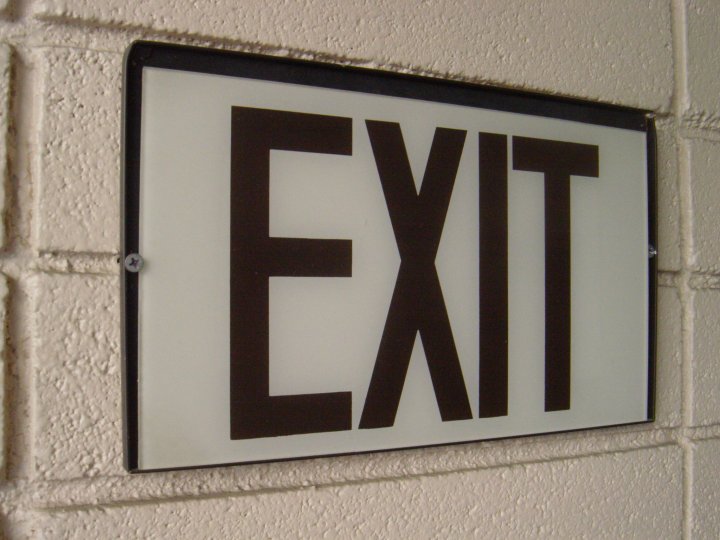 Picture of an exit sign Exit Sign