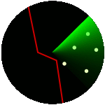 Green-on-Black Radar Screen