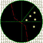 Green-on-Black Radar Screen